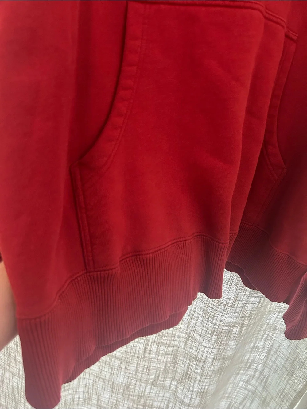 The North Face Men's Red Hooded Burgundy Sweatshirt